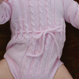 Pelele ochos rosa bebé