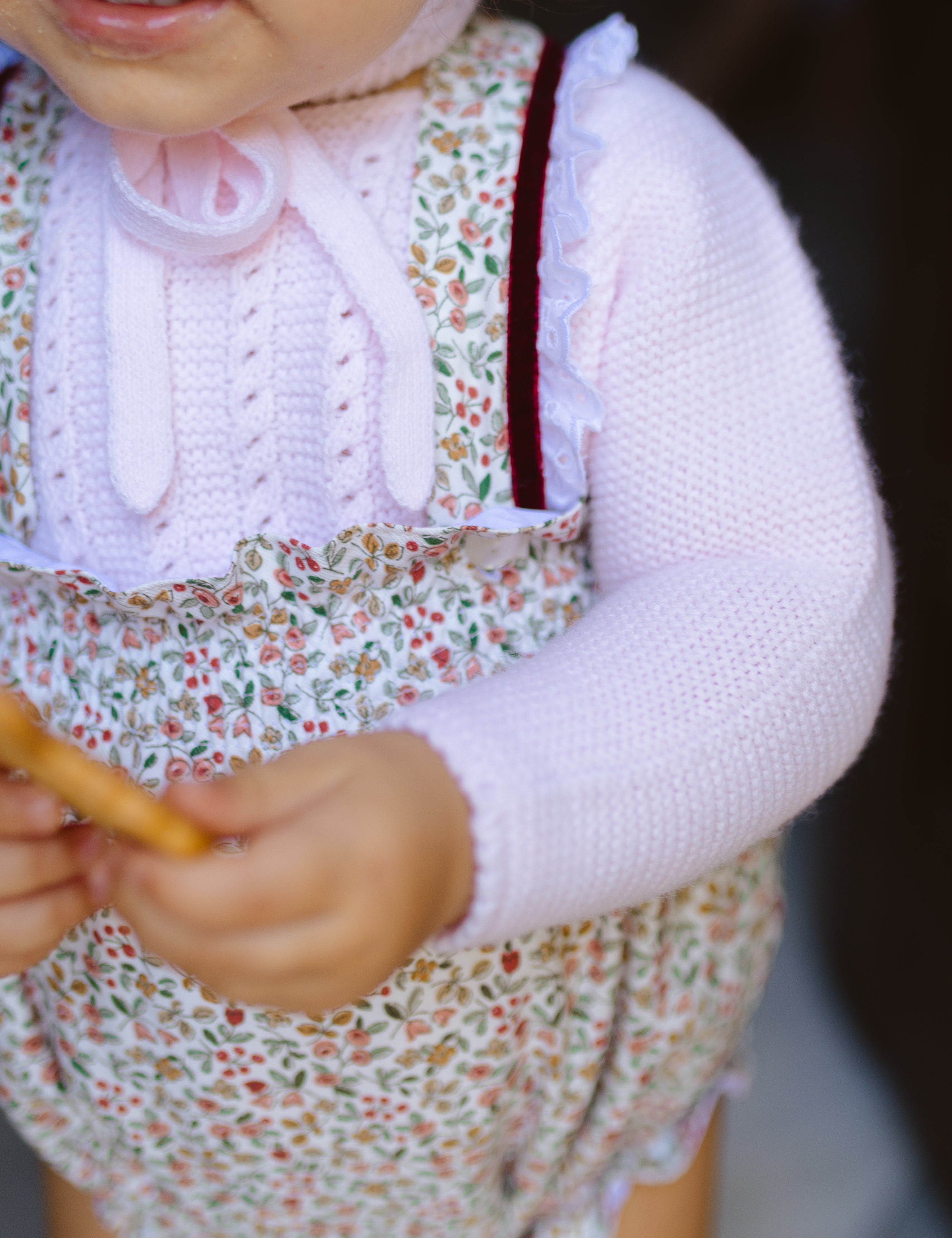 Jersey trenzado Rosa bebé